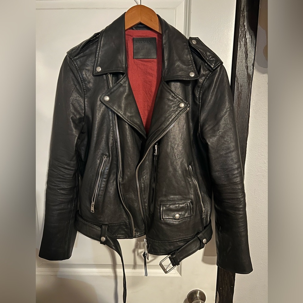 AllSaints Dren leather biker Jacket size medium